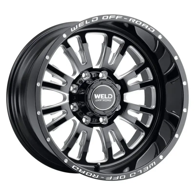 Weld Slingblade 20X9 / 8X180 Bp / 0 Offset / 5 Bs / 124.3 Bore Gloss Black Milled Wheel 1