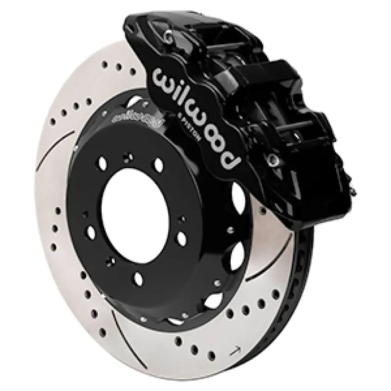Wilwood 99-12 Porsche 911 (996/997) Aero6 Front Brake Kit Drill/Slot 14.00In Rotor W/Lines - Blk 1