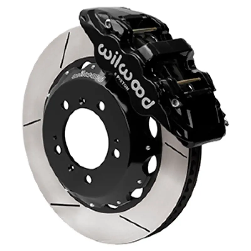 Wilwood 99-12 Porsche 911(996/997) Aero6 Front Brake Kit Slotted 14.00In Rotor W/Lines - Black 1