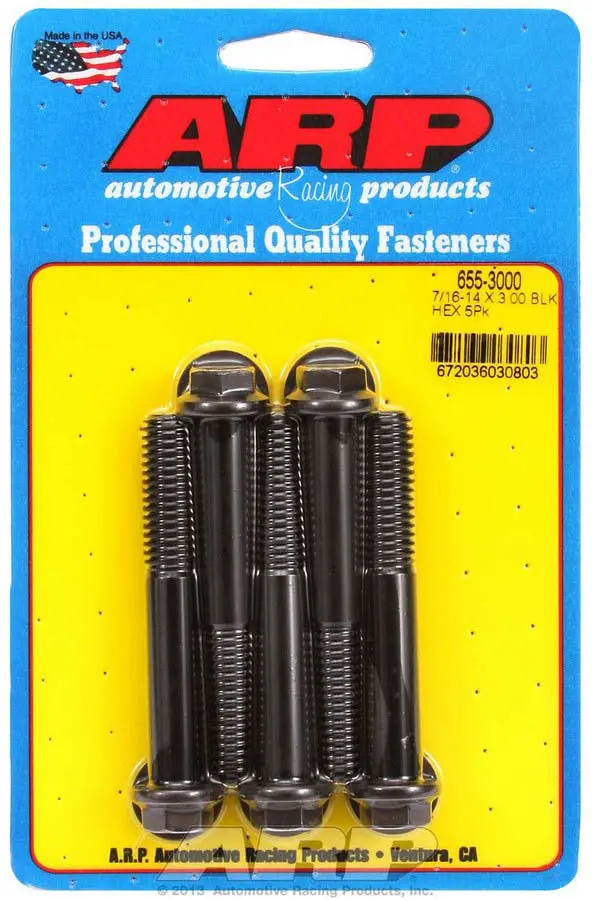 Arp 6-Point Bolt Kit – 5-Pack, 7/16-14 X 3.000", High-Strength Chromoly Steel 1