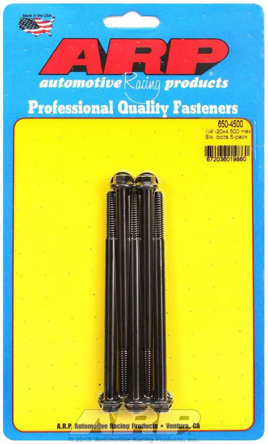 Arp 650-4500 Bolt Kit - 6Pt 5Pk 1/4-20 X 4.500 1