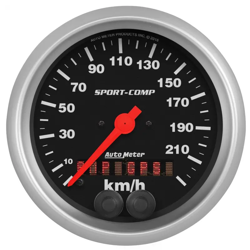 Autometer Gps Speedometer – 3-3/8 Inch, 0–225 Km/H, Sport-Comp Style With Digital Accuracy 1