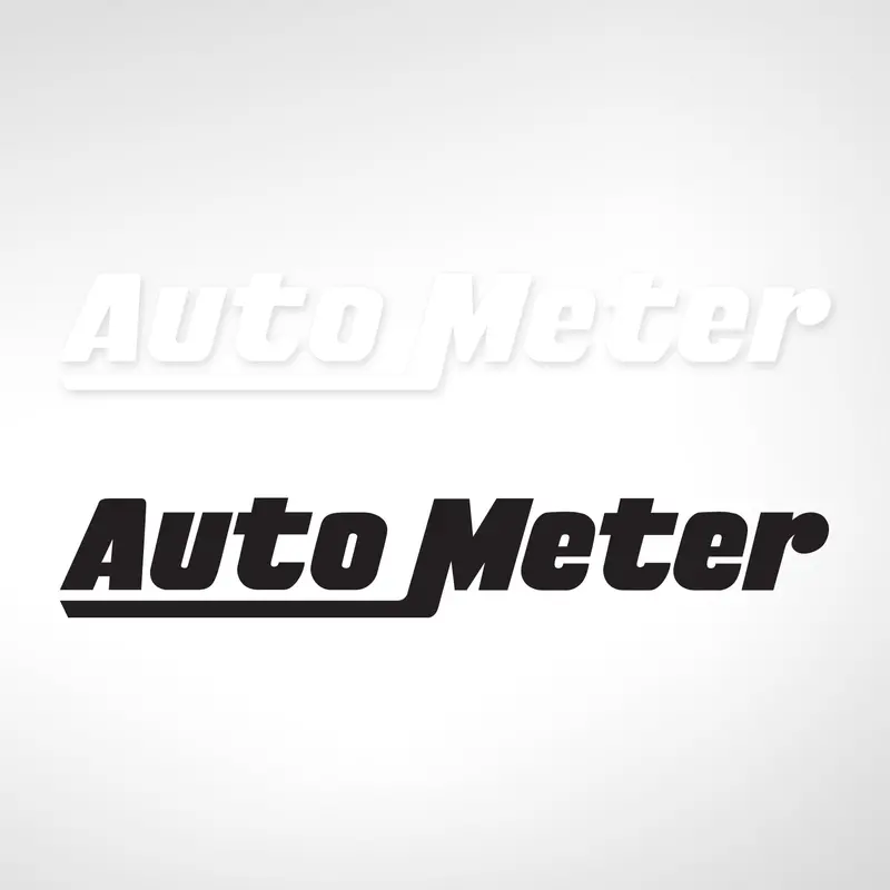 Autometer White Corporate Window Decal Set (8-Inch, Pair) 1