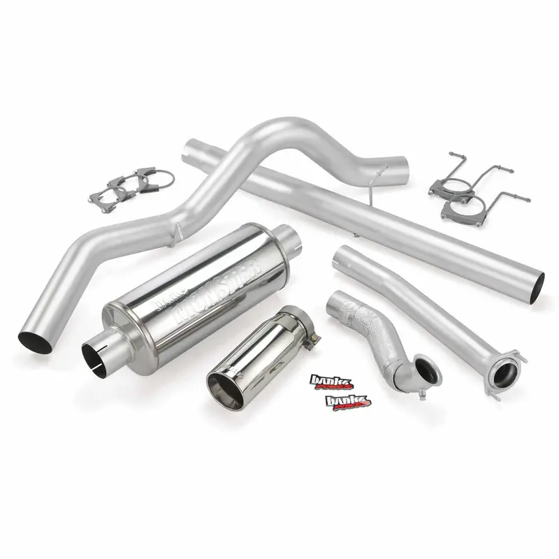 Banks Power 46299 Monster Exhaust System – Stainless Steel With Chrome Tip For 1994–1997 Ford 7.3L Diesel (Cclb) 1