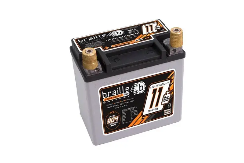 Braille Auto Battery B14115 Racing Battery 11.5Lbs 904 Pca 5.8X3.3X5.8 1