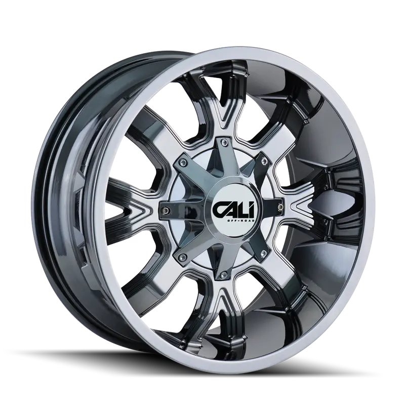 Cali Off-Road 9104-2952C18 Chrome Off-Road Wheel – 20X9", 5X127/5X139.7Mm Bolt Pattern, 18Mm Offset, 87Mm Center Bore 1