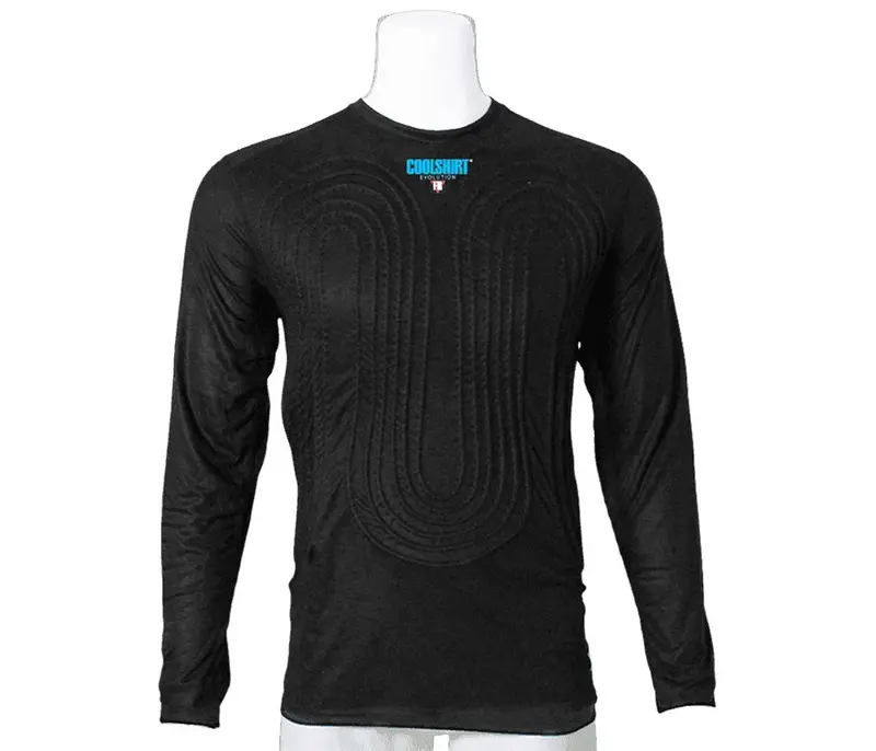 Cool Shirt Evolution Flame-Resistant Black Tee – Sfi 3.3 Certified, Small Size 1