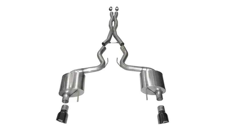 Corsa Performance Xtreme Cat-Back Dual Exhaust System – 3" Diameter, Black Tips, For 2015–2017 Mustang Gt 1
