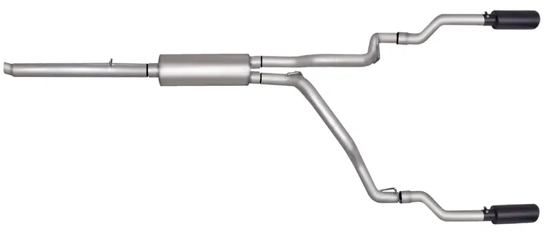 Gibson Performance Exhaust 66539B Black Elite Cat-Back Dual Split Exhaust System; Stainless 1