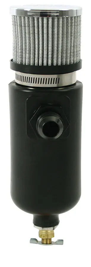 Moroso 85406 1-Quart Black Polyethylene Breather Tank With -6An Inlet 1