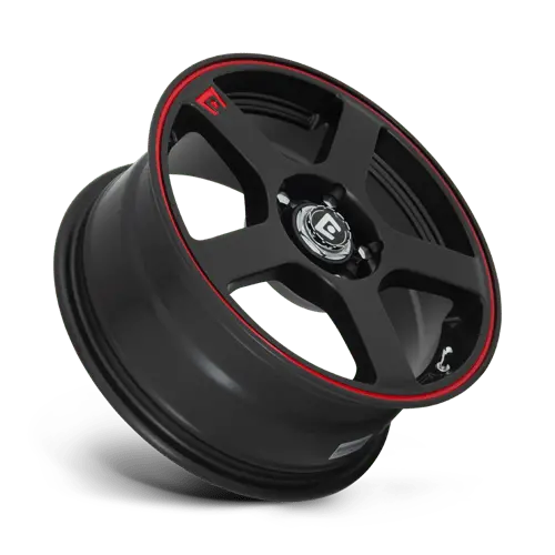 Motegi Mr116 18X8 Inch Black Machined Wheel – 5X100/4.5 Bolt Pattern, 35Mm Offset, Red Stripe Accent 1