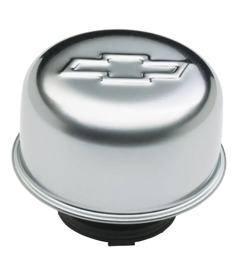 Proform 141-618 Chrome Twist-On Valve Cover Breather Cap – 3" Diameter With Bowtie Logo 1
