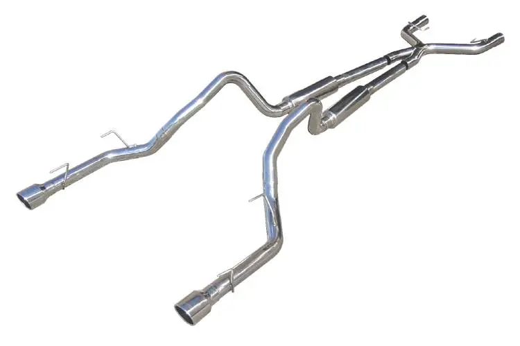 Pypes Sfm69B Cat-Back Exhaust System For 2005–2010 Mustang V6 – Dual Exit, 2.5" Pipes, M80 Mufflers, Black Tips, 409 Stainless Steel 1