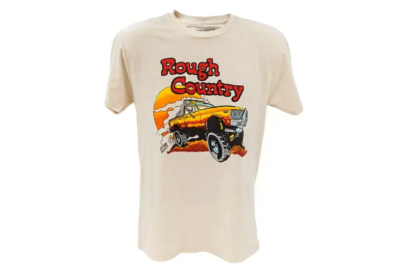 Rough Country Throwback T-Shirt – Cream Color, Large Fit 1