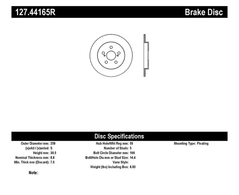 Stoptech Sport Drilled/Slotted Rotor – Rear Right, High-Carbon Steel With Thermal Management Slots 1