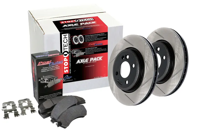 Stoptech Street Front Brake Kit With Slotted Rotors – Axle Pack Model 937.65026 1