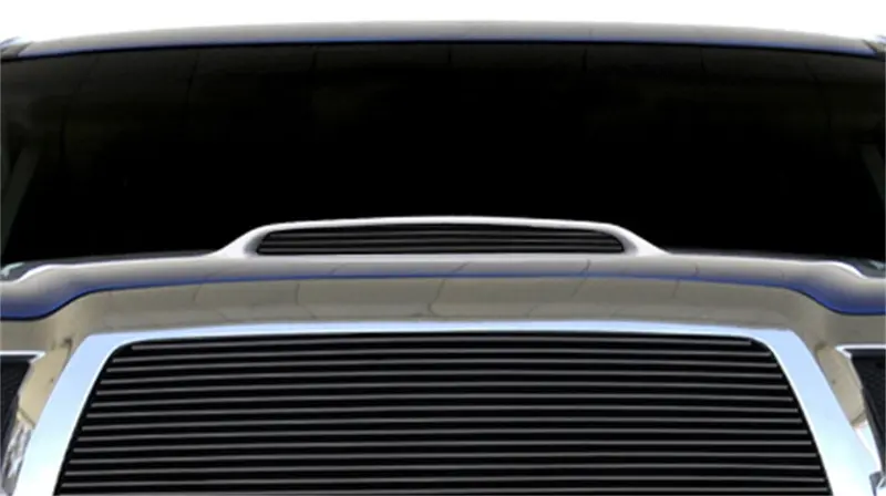 T-Rex Billet Aluminum Hood Scoop Grille – Horizontal Pattern, Black Anodized, Single-Piece 1