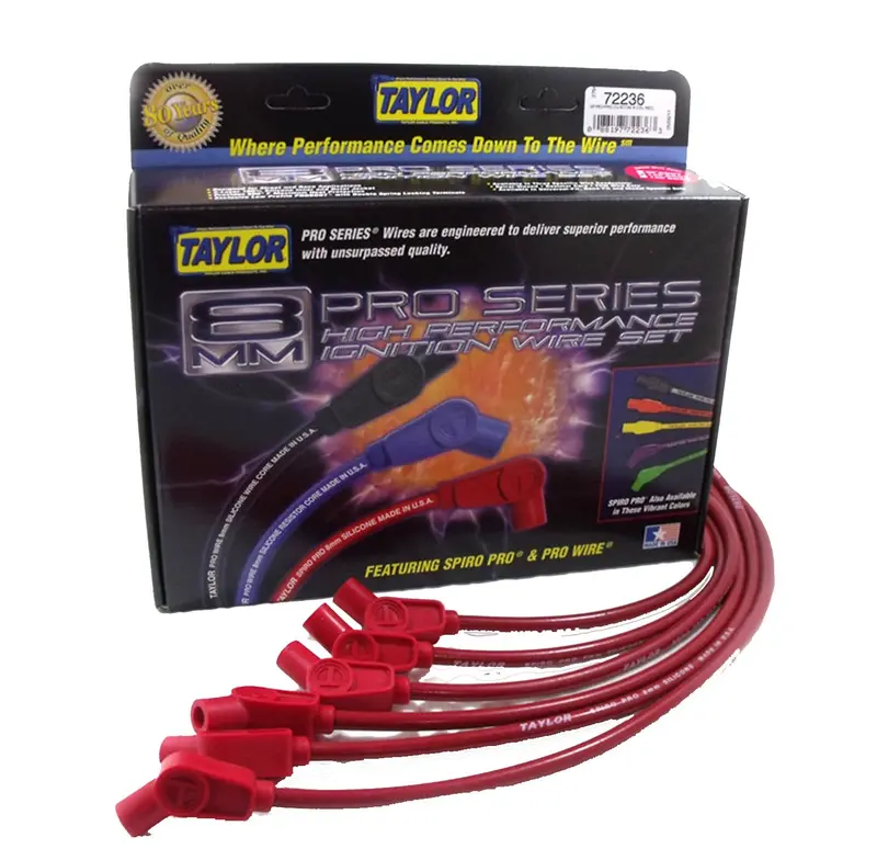 Taylor Cable Spiro-Pro 8Mm Ignition Wire Set – Custom Fit, 135° Boots, Red (74269) 1