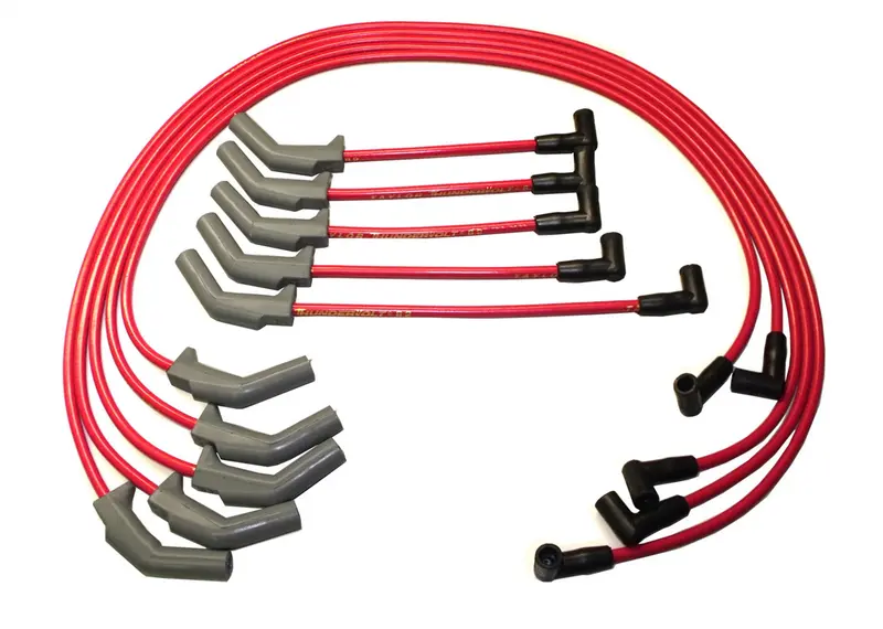 Taylor Cable Thundervolt 8.2Mm Red Ignition Wire Set With Oe-Style Spark Plug Boots 1