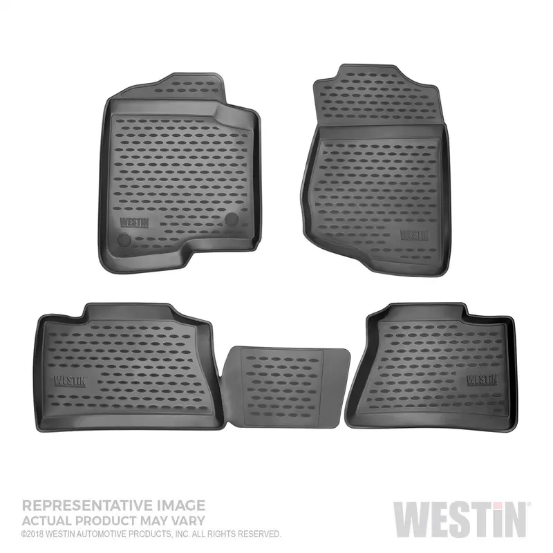 Westin 74-41-41037 Profile Floor Liners; 4 Pc.; Front And Rear; Black; For Access Cab; 1